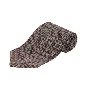 Vintage Fabio Silk Couture Geometric Print Hand Printed Silk Tie 4" x 64"